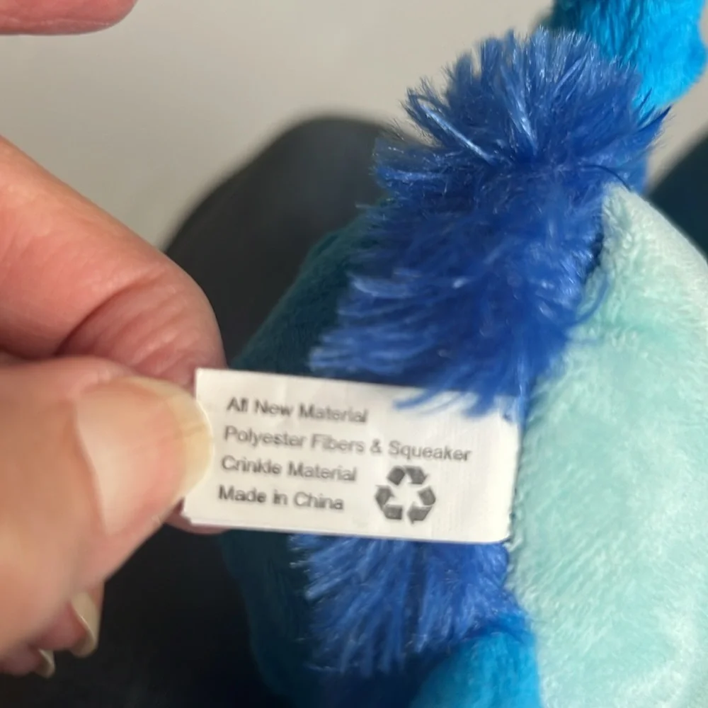 Snug Arooz Blue Plush Turtle Squeaks/Crinkle Dog Toys
